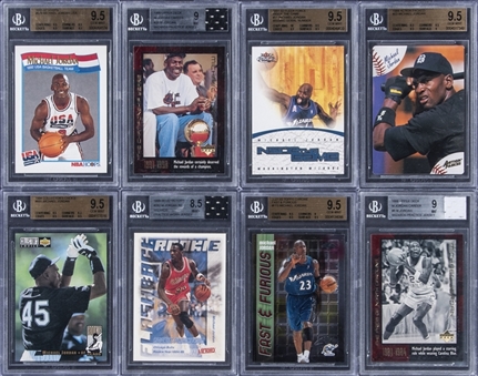 1991-04 Assorted Brands Michael Jordan BGS Graded Card Collection (17)
